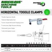 200LB Carbon Steel Solid Bar Straight Base Horizontal Clamp: Heavy-Duty