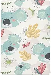 [AIXIWAWA] Fitted Mini Crib Sheet Mattress (Kawaii Koalas) for Baby, Breathable Soft Playard Sheet Pack n Play Crib