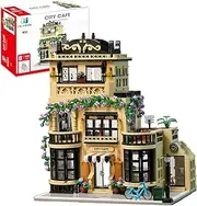 ENJBRICK Flowers City Coffee Shop Building Kit Compatible with Legos Creator Set for Adutls,Architecture Building House for Boys and Girls 8-14 Years 1443pcs