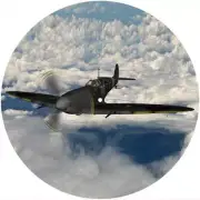 Slipmat Scratch Pad 12" Turntable LP DJ Record Player MILITARY FIGHTER SPITFIRE