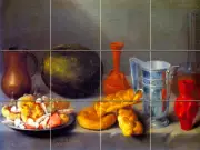 Art Still Life Bread Ceramic Mural Backsplash Tile #329