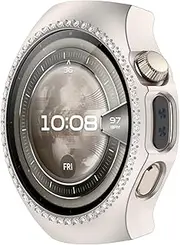 Suitable for Huawei Watch 5 Protective Case 42MM Single Row Diamond Skeletonized Case for Huawei Watch 5 Protective Case (Starlight)