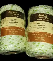 Vintage 70s Braided Macrame Cord Herculon Olefin Fiber Florida # 711 Planter
