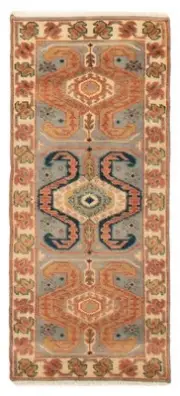 Vintage Hand-Knotted Area Rug 2'5" x 6'1" Traditional Wool Carpet