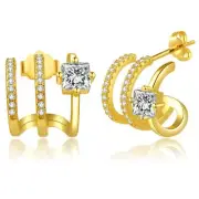 Gold Earrings for Women Cuff Earrings Triple Earrings Dainty Gold Stud Earrings