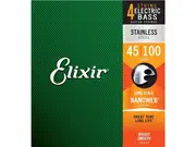 Elixir #14652 Bass Guitar Strings Nanoweb Stainless Steel 45-100 Light