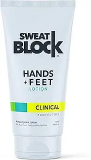 SweatBlock Antiperspirant Lotion for Sweaty Hands & Feet, Anti Sweat Lotion Hyperhidrosis Treatment for Hand and Foot Sweat Prevention