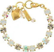 [Mariana] On A Clear Day Tennis Bracelet Gold Plated with Clear Swarovksi Crystal 8 4252 001