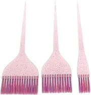 HONITANO 3pcs Glitter Handle Hair Tinting Brushes Set Handle Dye Applicator Tools for Hair Color for Beginners Vibrant Results Portable Design for Travel