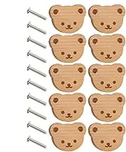 Cute Cabinet Knobs, Cute Drawer Handles, 10 Wooden Kids Makeup Handles, Cartoon Bear Door Handles, Cupboard Door Handles, Wardrobe Door Handles, Cupboard Drawer Handles, Cartoon Drawers
