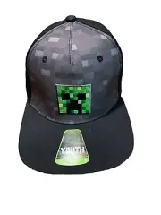 Minecraft Creeper Boys Baseball Cap Hat Youth Size OSFM New w/Tags Snap Back