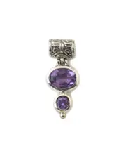 Samuel B. Sterling Silver 2.80 ct. tw. Amethyst Pendant