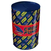 AFL Tin Money Box - Adelaide Crows - 21cm Tall x 10cm Wide