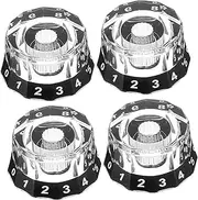 Kisangel 4 pcs Electric Guitar Volume Knobs Decorative Knobs for Bass Guitar Easy to Install for Volume Control