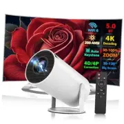 HY300 Pro Mini Projector 1080P 4K,Smart Portable Projector WiFi 6 5G Wireless