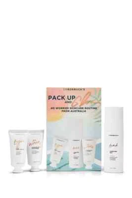 Dr Roebuck's Pack Up and Glow no worries skin care routine Discovery Kit