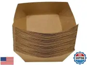 PQZKLDP 50pcs Disposable Nacho Trays, 1LB Capacity, Eco-Friendly Paper Food T