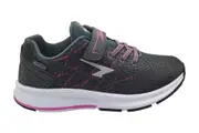 Weave Girls V Strap Runner - Charcoal Fuchsia