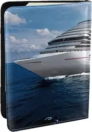 [JEJEA] Cruise Ship Print Travel Organizer Credit Cards Case Passport BookPassport Holder Cover Wallet forTraveling,, Black, One Size