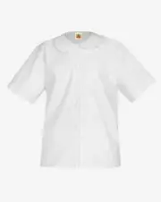 A+ Girls school SleevePeterPan collar blouse YXXS (4-5) white
