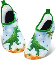 [WAWSAM] Kids Boys Water Aqua Shoes Quick Dry Barefoot Dinosaur Socks Bathing Shoes for Beach