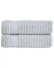 Brooks Brothers Herringbone 2pc Bath Sheets