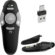 VOVIGGOL USB/Type-C 2 in 1 Presentation Clicker for PowerPoint Presentation Remote, 2.4GHz Wireless Presenter Remote USB Google Slide Advancer PPT PowerPoint Clicker for Mac, Computer, Laptop