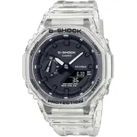 在飛比找PChome24h購物優惠-【CASIO 卡西歐】G-SHOCK八角透明手錶(透明 GA