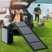 Dog Ramp for Car, 63" Extra Long & 17" Wide Pet Ramp, Portable Foldable Dog Car Ramp for Medium & Large Dogs, with Non-Slip Rug Surface, Up to 250LBS Enter a Car, SUV (Upgraded 63" L x 17.3" W)
