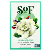 SoF, Triple Milled Bar Soap with Shea Butter, Lush Gardenia, 6 oz (170 g)
