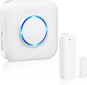 Door Chime, Satisure Wireless Door Open Contact Sensor Alarm Chime with 600 FT Range 58 Chimes 5 Volume Levels LED Indicators, Door Ringer Alert for Business/Store/Home/Office When Entering