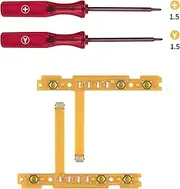 Mcbazel 4 in1 Replacement SL SR Left Right Sync Button Ribbon Flex Cable and Tri-Wing & Philips Screwdriver Set for Nintendo Switch NS Joy-Con Controller Repair Spare Parts(NOT for Switch 2)