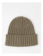 [Blaq] Chunky Rib Beanie in Beige