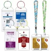 4 Pack Cruise Luggage Tag Holder for Carnival, MSC, Costa, NCL & Princess Cru...