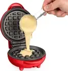 Nostalgia My Mini Waffle Maker 5" Cooking Surface, Red