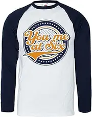 [You Me At Six] Men's Crest Baseball Jersey Navy Blue &