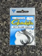 Gamakatsu Octopus Circle Hooks Inline Point - Size 4/0 - Pack of 6