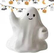 Ceramic Ghost Decor | Halloween Ghost Charm | Halloween Ghost Figurines Decoration, Spooky Halloween Ceramic Scary Ghost Decoration