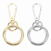 2.8" Swivel Snap Hooks with Key Rings, 2Pcs Clasp Clip, Gold Tone/Silver Tone