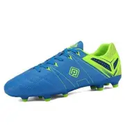DREAM PAIRS Men's Soccer Cleats | Royal Blue Lemon-Green | M 10 | W 11 | EU 43.5