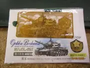 JGSDF Japanese Army Tank 24K Gold Plated Book Mark