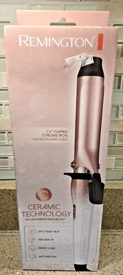 Remington 1 1/4" Clipped Curling Iron-Ceramic Technology-New in Box