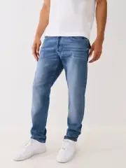NWT $159 TRUE RELIGION MEN'S JEANS 34 GENO SINGLE NEEDLE SLIM JEANS