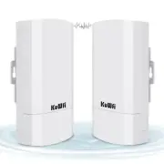 KuWFi 2-Pack 300Mbps Wireless Bridge, Outdoor CPE WiFi Kit Point to Point Wir...