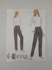 Vogue Sewing Pattern 1003 Women's Semi-fitted Tapered Pants Pattern Size 12 NEW