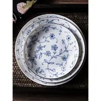 在飛比找ETMall東森購物網優惠-陶趣居日本進口釉下彩盤子菜盤大盤陶瓷餐盤日式家用大圓盤碟子