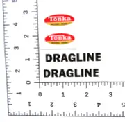 water slide decal set for Tonka DRAGLINE W/TRACKING