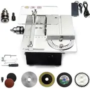 Precision Mini Table Saw, 4500 Rpm Electric Multi-function Bench Saw with Miter Gauge, 0-90 Angle Cutting, 7 Speed Adjustable Liftable Table Saw Model Cutting Tool for Diy, Handicrafts, Models A