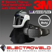 3M Versaflo M-407 Flip-Up Face Shield & Safety Helmet w/ Adflo PAPR *Heavy Duty