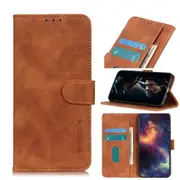 For iPhone 12 Pro Max Case, Retro Texture PU + TPU Folio PU Leather Case Wallet, Brown